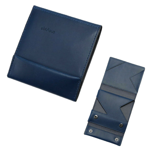 薄い財布 ブッテーロ レザー エディション abrAsus ブルー